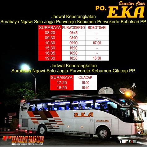 Jadwal Bus Eka Magelang Surabaya Terbaru Infotiket