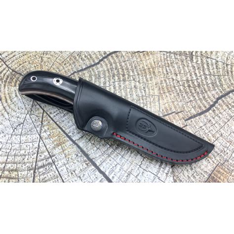 Muela Husky 11 Micarta Negra Cuchillo De Caza Leopard