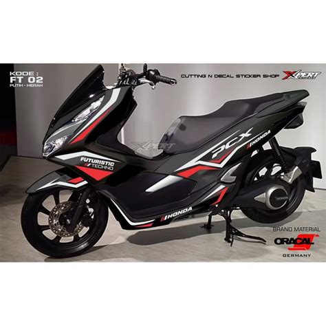 Jual Sticker Cutting Pcx Merah Putih K35 Motor Hitam Di Lapak PESOLEX