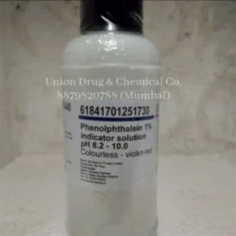 Phenolphthalein Indicator 125ml For Used As Orp Solution Grade Laboratory At Rs 250 Bottle In