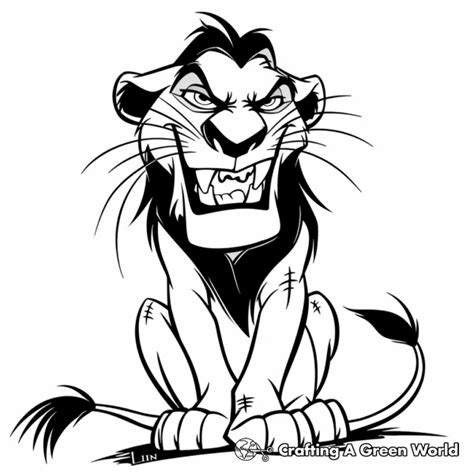 Lion King Scar Coloring Pages Free And Printable