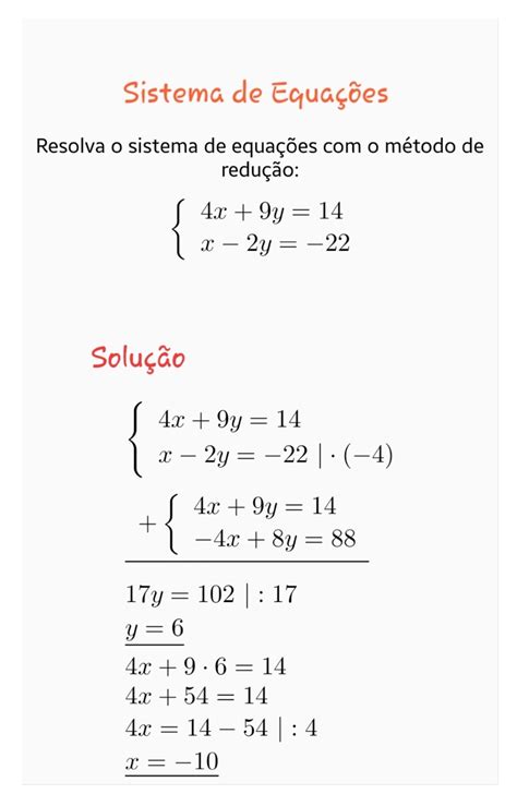 Como Fazer Sistemas De Equações - 6