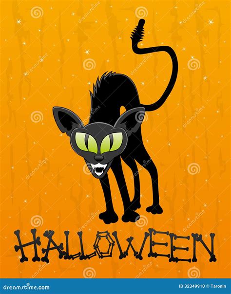 Cartoon Black Cat. Vector Illustration | CartoonDealer.com #32349910