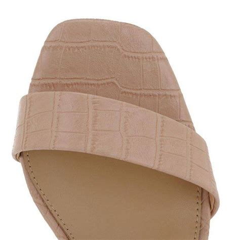 Πέδιλο Nude Croco Lara Conte K D Nook Boutique