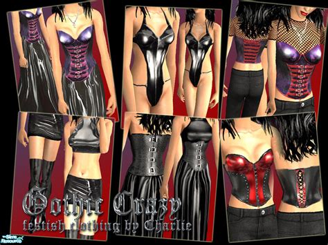 The Sims Resource Gothic Crazy Clothing Set