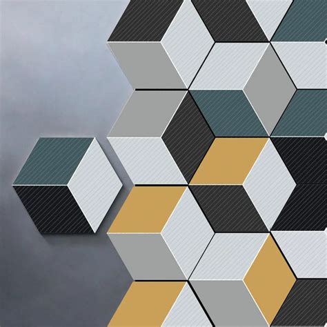 2018 10Pcs/set Hexagon Wall Tile Stickers DIY Art Wall Decor Stickers 3D Home Decor Living Room ...