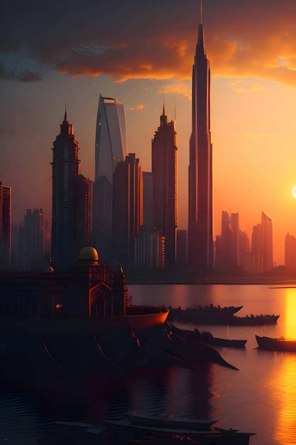 Premium Ai Image Mumbai In Golden Hour