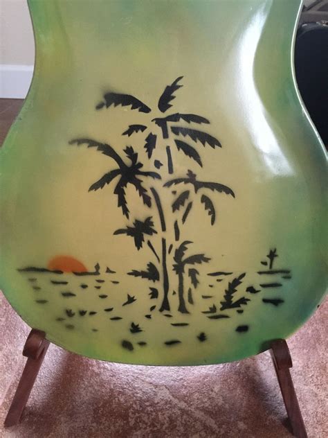 1930s National Triolian Resonator Guitar Green Resonator Guitar Leaf Tattoos Maple Leaf