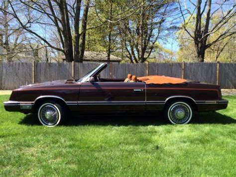 Chrysler Lebaron Medallion Convertible Time Capsule Classic