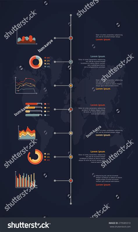 Timeline Vector Infographic World Map Stock Vector (Royalty Free ...