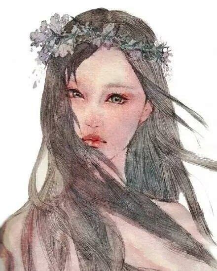 Dreamy Girl Art Girl Face Art Illustration Art