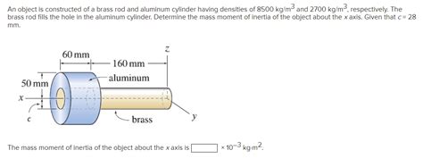 Solved An Object Is Constructed Of A Brass Rod And Aluminum Chegg