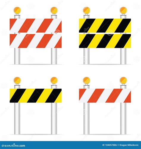 Road Closed Sign Vector Illustration Stock Vector - Illustration of ...