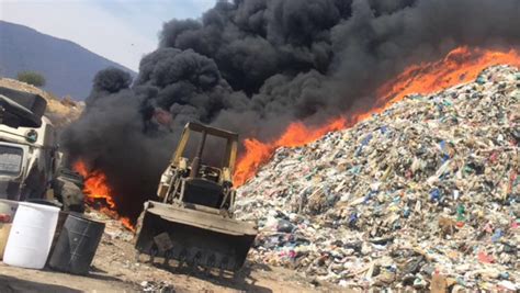 Se Incendia El Basurero A Cielo Abierto En El Municipio De Yautepec