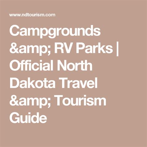 Campgrounds And Rv Parks Official North Dakota Travel And Tourism Site