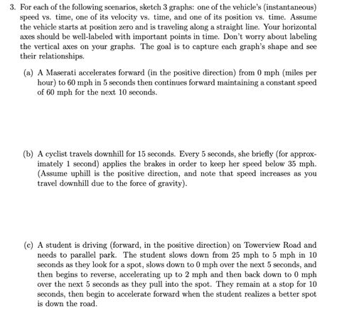 Solved 3 For Each Of The Following Scenarios Sketch 3