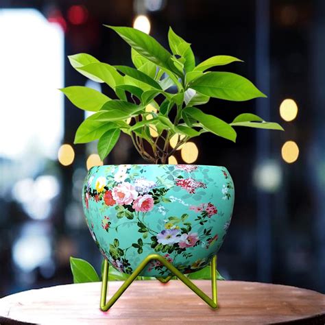 house decore metal flower pot  stand powder coat finish indoor