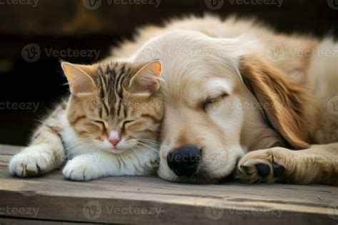 Restful Cat dog sleeping. Generate Ai 29195166 Stock Photo at Vecteezy