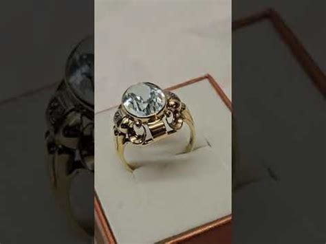 Mm Eleganter Goldring Ring Gold Aquamarin Spinell Diamant