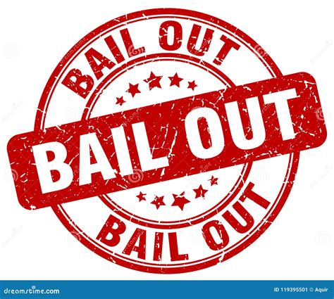 Bail Out Red Stamp Cartoon Vector 119395501