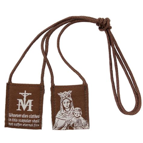 Catholic Scapulars Premium Brown With Promise Leaflet Missal