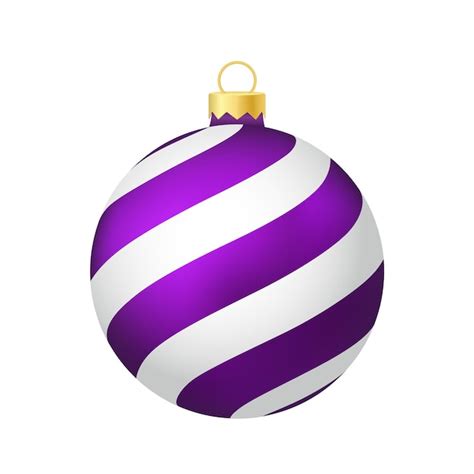 Premium Vector Purple Violet Christmas Tree Toy Or Ball Volumetric