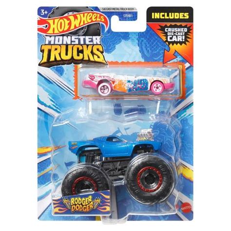 Hot Wheels Monster Truck Masinuta Metalica Rodger Dodger Scara