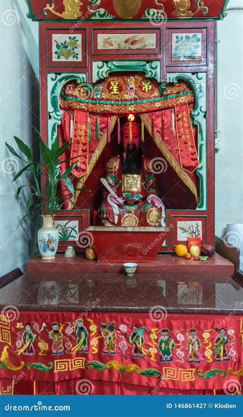 Side Shrine At Kwan Tai Taoist Temple In Tai O Hong Kong China