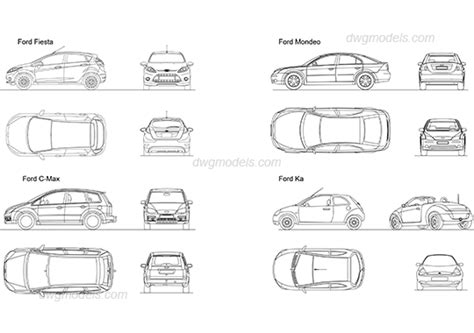 Ford Fiesta 3p Dwg Cad Block Drawing In Autocad Free Cad 46 Off