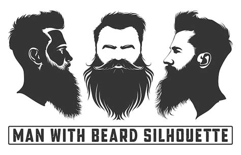 Premium Vector Bearded Men Face Hipsters With Different Haircuts Men