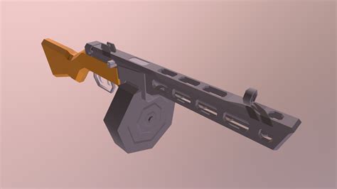 Low Poly Ppsh D Model By Toongstar Dcda D Sketchfab