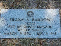 Pvt Frank Vincent Barrow 1890 1938 Mémorial Find a Grave