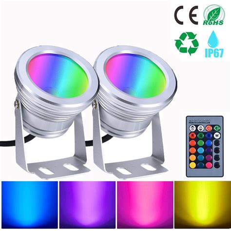 2x 10W LED RGB Unterwasser Strahler Teich Kaufland De