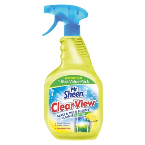 Mr Sheen Window Clnr Clear View Lem 1lt Agrimark