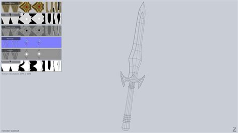 Fantasy Dagger 3d Model Turbosquid 2231347