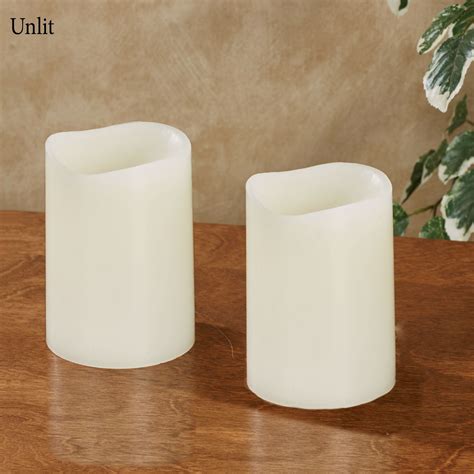 Nera Vanilla Scented Led Candle Set With Batteries