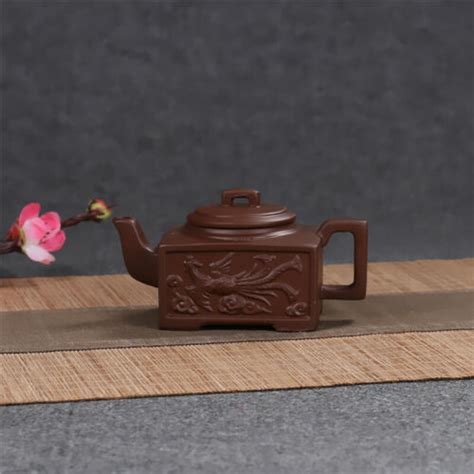 Chinese Yixing Zisha Clay Pottery Teapot Dragon Phoenix Design Clay Pot