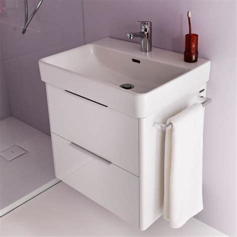 Laufen Base Vanity Unit Pull Out Compartments White Gloss