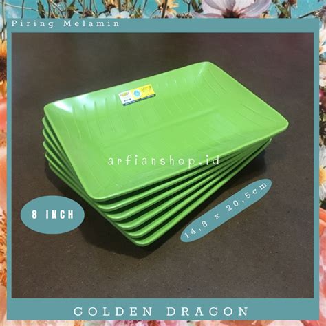 Jual Golden Dragon Piring Melamine Motif Daun Pisang Piring Lauk