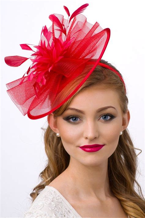 Isla Fascinator Red Fascinator Fascinator Headband Fancy Hats