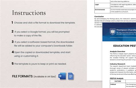 Education Pestle Analysis Template in Word, Google Docs - Download ...