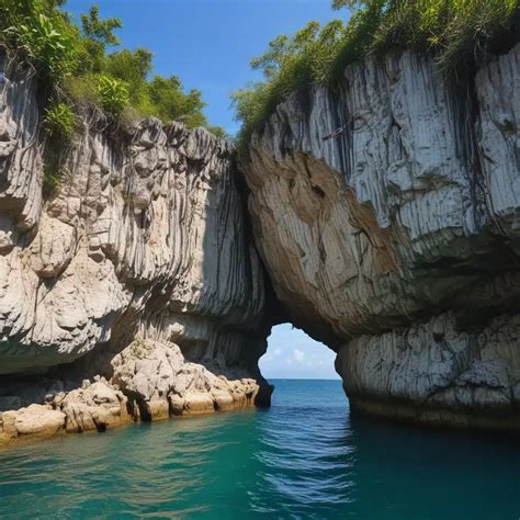 Cliff Dive Off Malapascua Islands Limestone Cliffs Isle Wanderlust