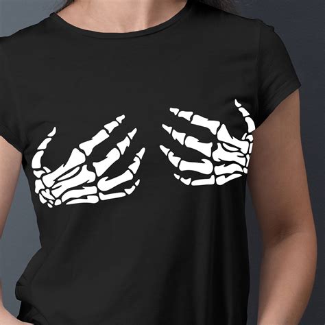 Skeleton Boob Hands Svg Skeleton Hands Svg SVG DXF PDF Etsy