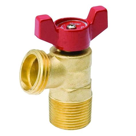 Proline Series 12 In Brass Mpt Quarter Turn Male Boiler Drain Valve 102 053hn The Home Depot