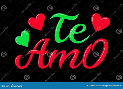 Hand Drawn Typography Lettering Te Amo Te Amo I Love You In Spanish