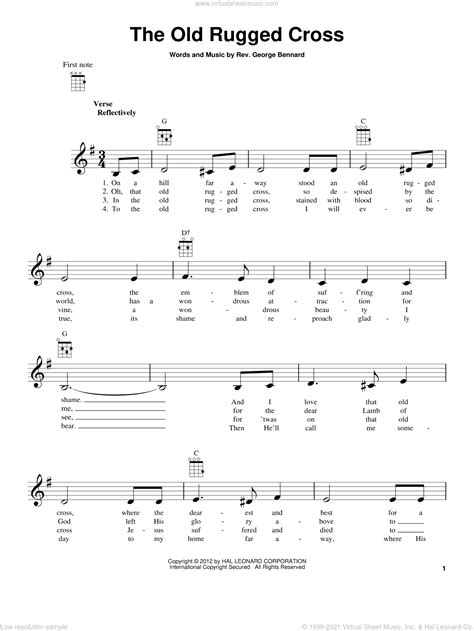 The Old Rugged Cross Guitar Chords