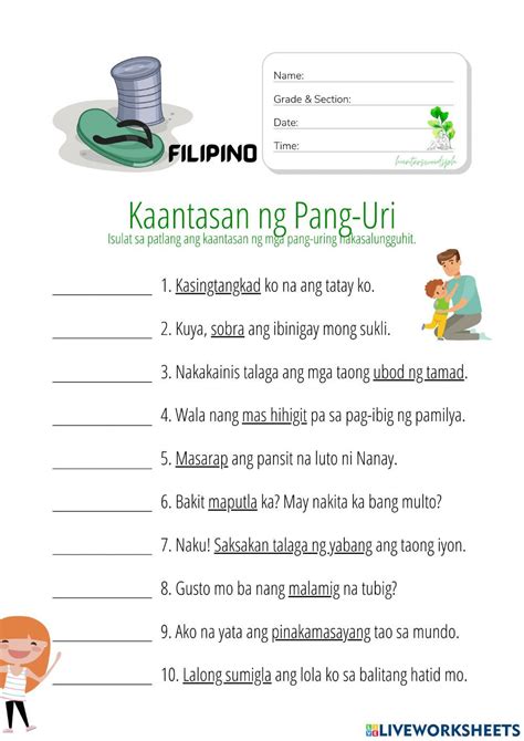 Pang Abay Hunterswoodsph Com Worksheet Worksheet Artofit