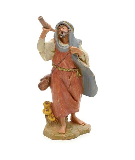 Uomo Con Corno Fontanini Cm 12 Statuine Presepe E Presepi