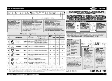 Notice Lave Vaisselle Whirlpool Adg Fd Trouver Une Solution Un