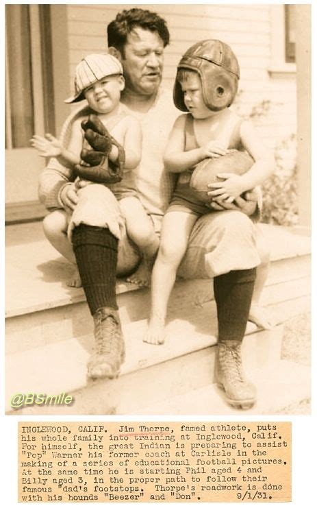 Bsmile Jim Thorpe And His Boys Ready To Play 83 Yrs Ago Ready To